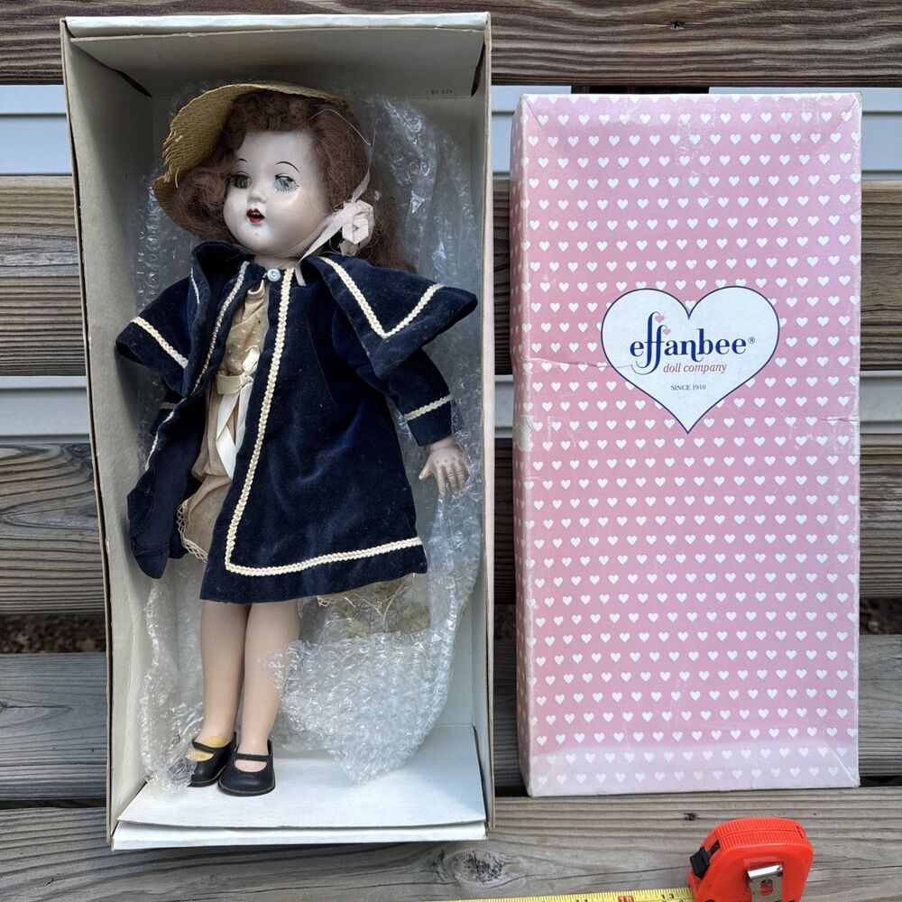1930s 1940s Effanbee Doll 17” Original Winter Wear in box Unsure of Name